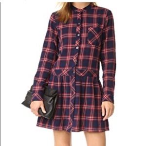 Current Ellliot Plaid Flannel School Girl Drop waist dress